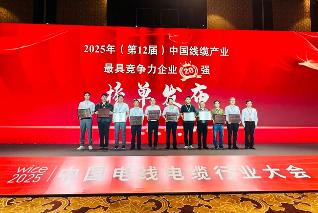 连续5年！彩运网电缆荣膺中国线缆行业20强、广东线缆行业前3强